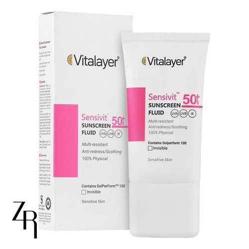 فلوئید ضد آفتاب بی رنگ سنسی ویت ویتالیر با SPF50