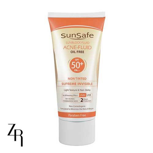 فلوئید ضد آفتاب فاقد چربی + 50 SPF سان سیف