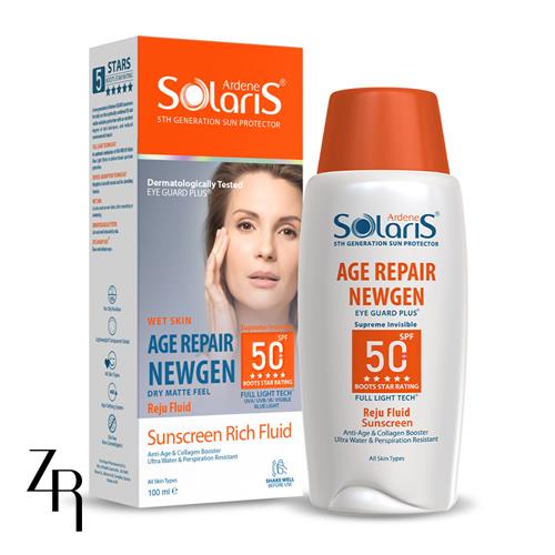 ضد آفتاب ضد چروک فاقد رنگ ایج ریپیر نیوژن +SPF50 آردن سولاریس