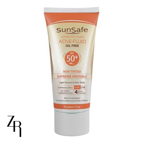 فلوئید ضد آفتاب فاقد چربی + 50 SPF سان سیف