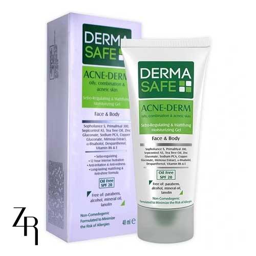 ژل مرطوب کننده فاقد چربی و متعادل کننده ترشح چربی  ACNE-DERM درماسیف