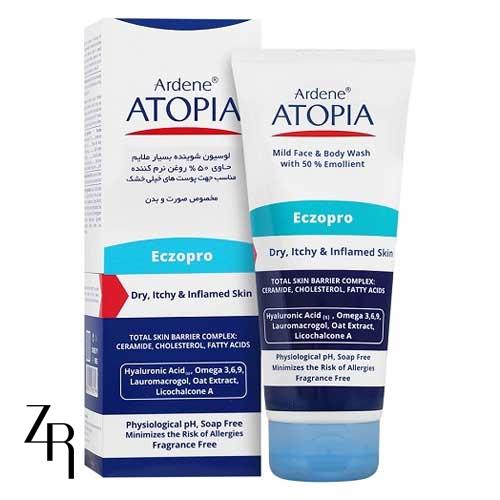 لوسیون شوینده حاوی 50% روغن نرم کننده صورت و بدن اگزو پرو آردن اتوپیا