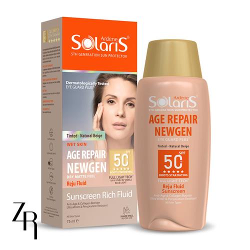ضدآفتاب ضدچروک رنگی ایج ریپیر نیوژن + 50 SPF آردن سولاریس