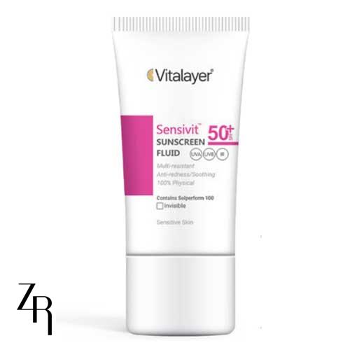 فلوئید ضد آفتاب بی رنگ سنسی ویت با +SPF 50 ویتالیر