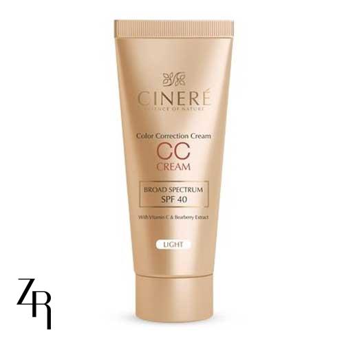 کرم پودر متعادل کننده پوست CC کرم در سه رنگ با SPF 40 سینره