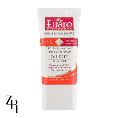 کرم ضدآفتاب 50SPF فاقد چربی بی رنگ الارو