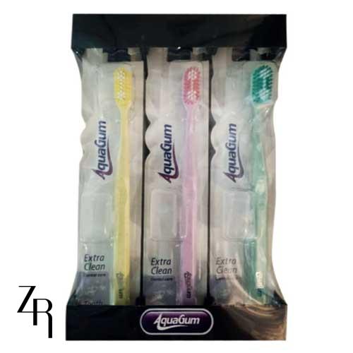 مسواک معمولی آکواگام (بسته 3 عددی)